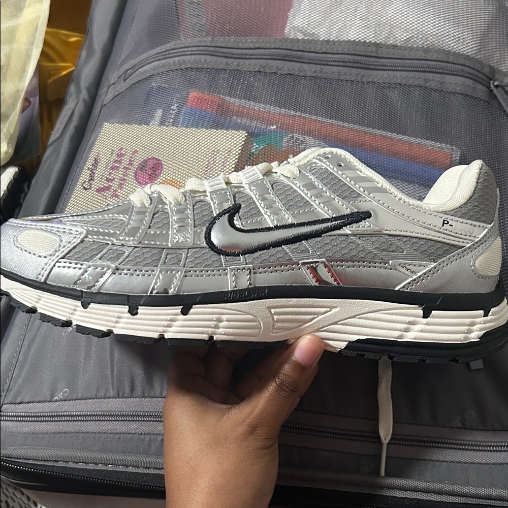 Nike Silver and Black Sneakers